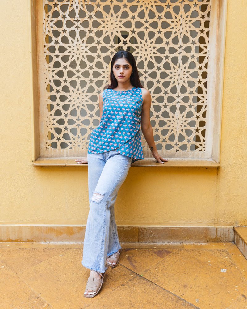 The Indigo Garden Top - Indika